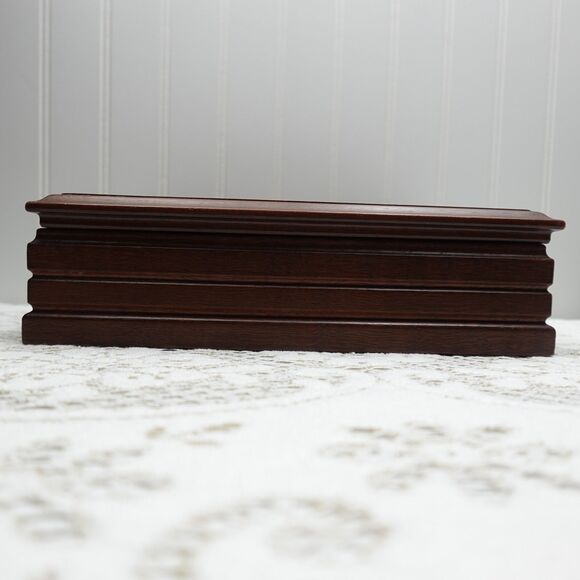 Vintage 1987 Rosalco Commodore Wood Jewelry Box Carved Ducks Mallard Design - Picture 5 of 13